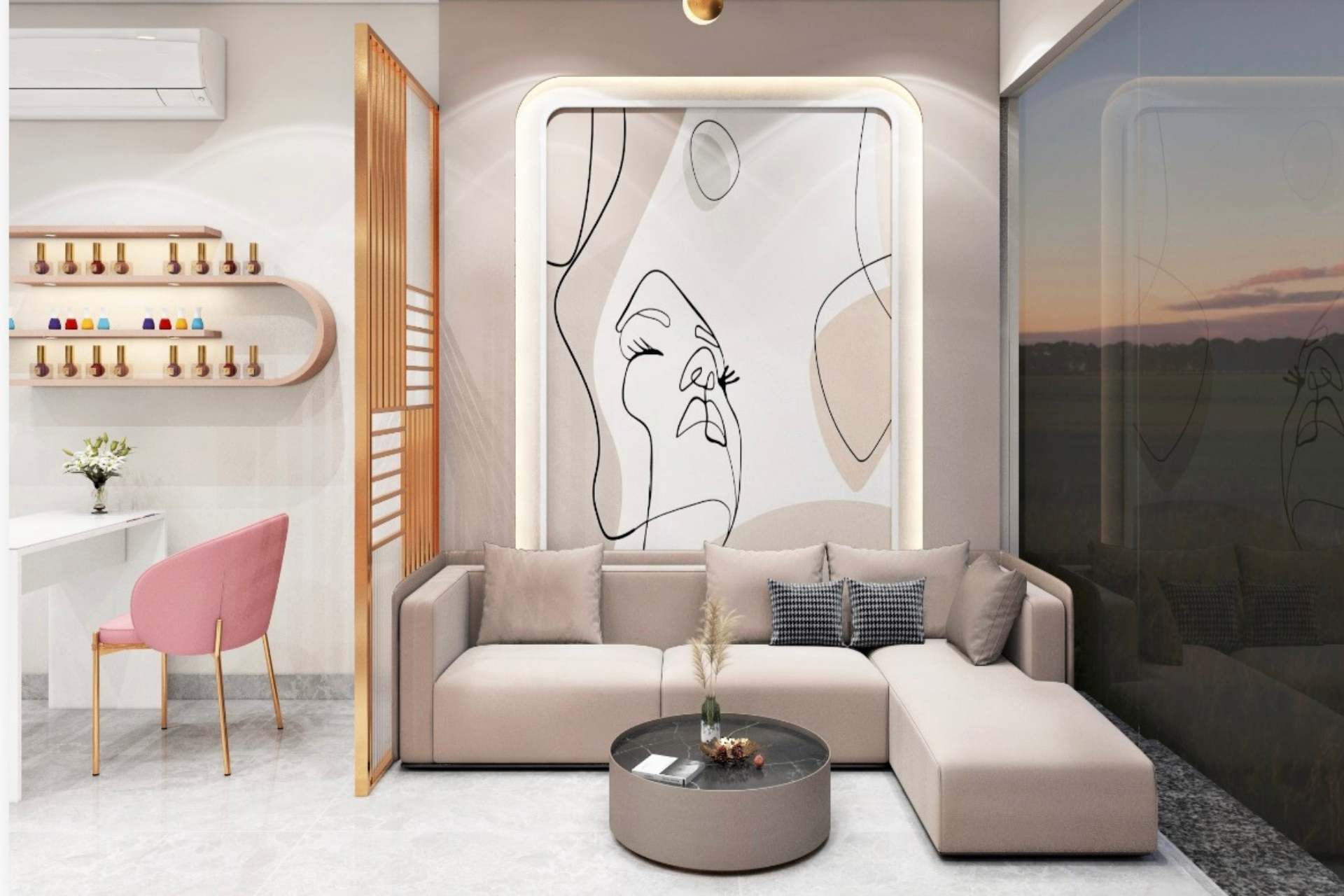 Beauty salon interior design Noida