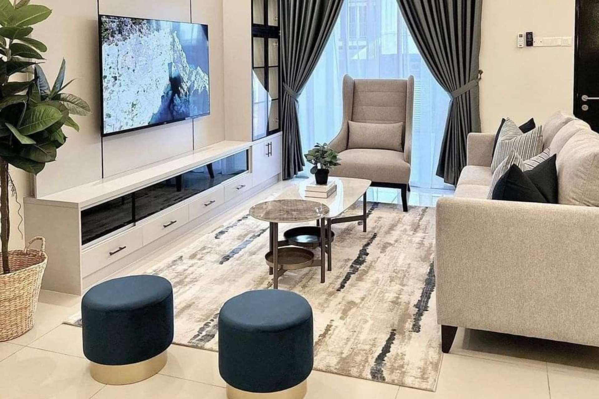 luxury living room interior designer Noida