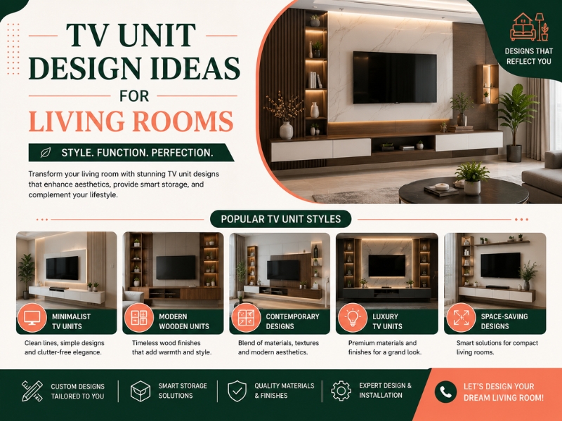 25 Latest TV Unit Design Ideas for Living Rooms That Blend Style & Functionality