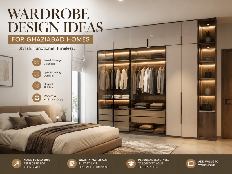 Wardrobe Design Ideas for Ghaziabad Homes: Stylish, Functional & Space-Saving Solutions
